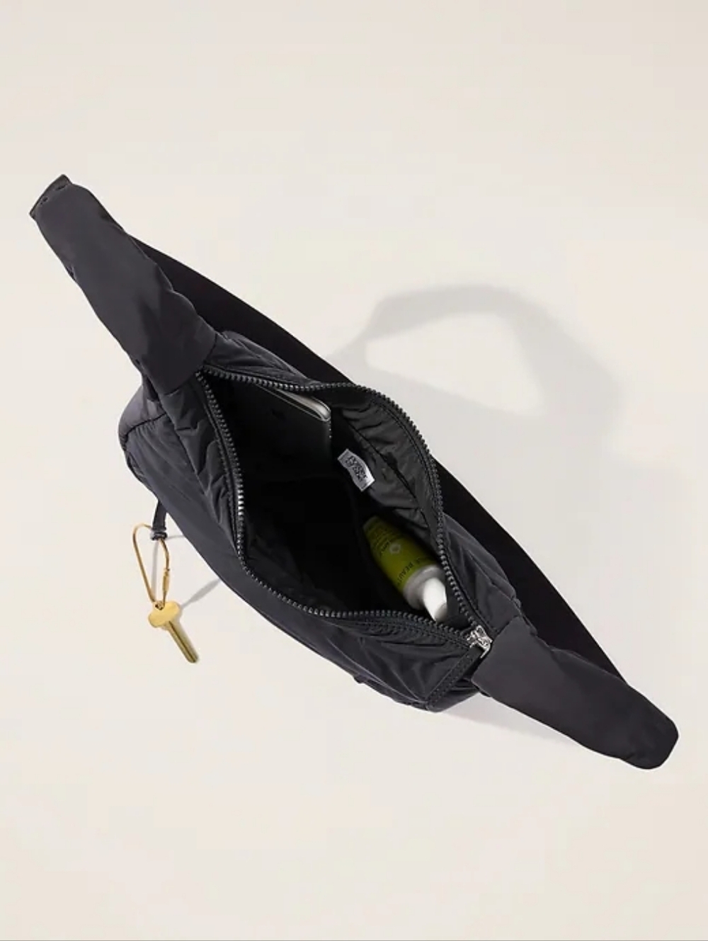Athleta All About Small Crossbody Hobo Bag Black - Picture 2 of 16